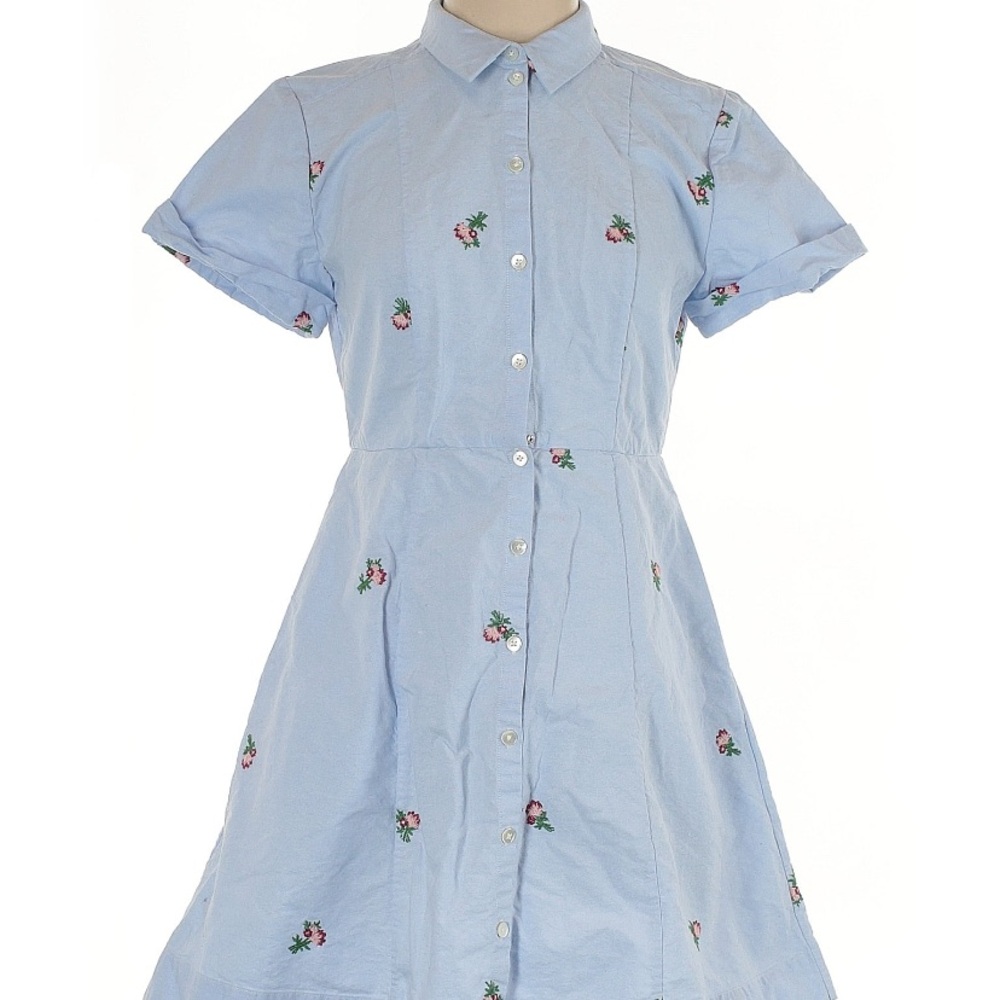 Hill House Light Blue Floral shirt Dress
